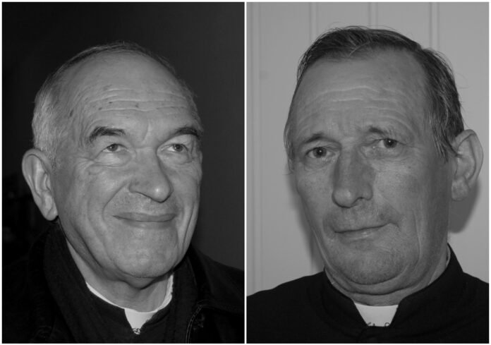 Zmarli ks. prał. Zdzisław Wołos (1936-2021) (z lewej) i ks. Kazimierz Bąbka (1950-2021) (z prawej). Foto: ks. Z. Niemirski / FOTO Gość